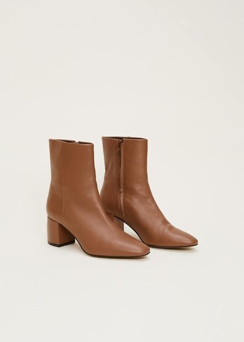 Phase Eight Heeled Boots Brown Australia | NH4689371